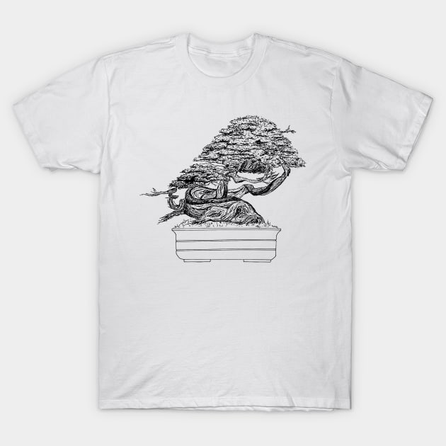 Bonsai pine tree T-Shirt by K-pop design shop